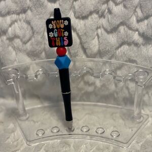 Motivational Black and Blue Pencil Case